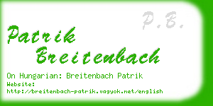 patrik breitenbach business card